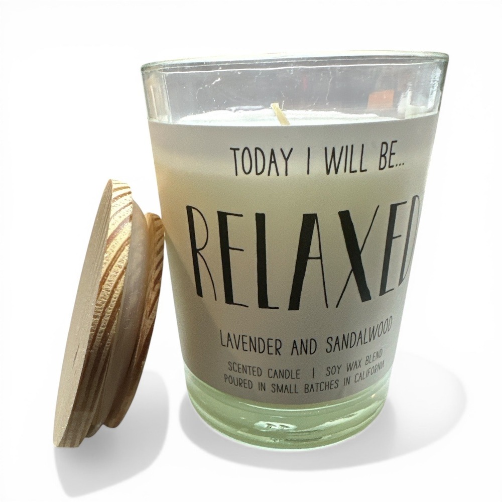 Leoben Co Relaxed Lavender Sandalwood Vegan Soy Wax Blend Scented Candle 9oz NEW